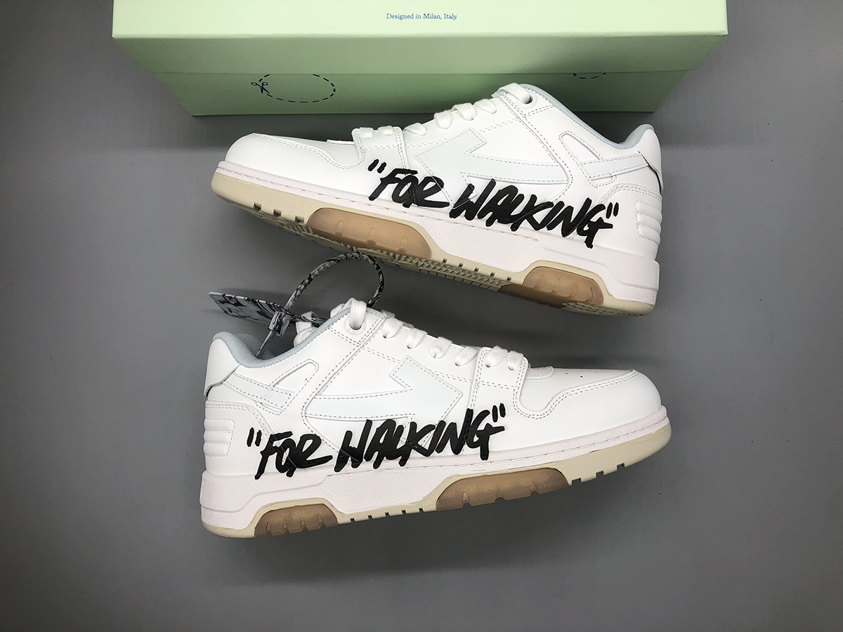 OFF-WHITE Out Of Office OOO For Walking White White Black Size: 36-47