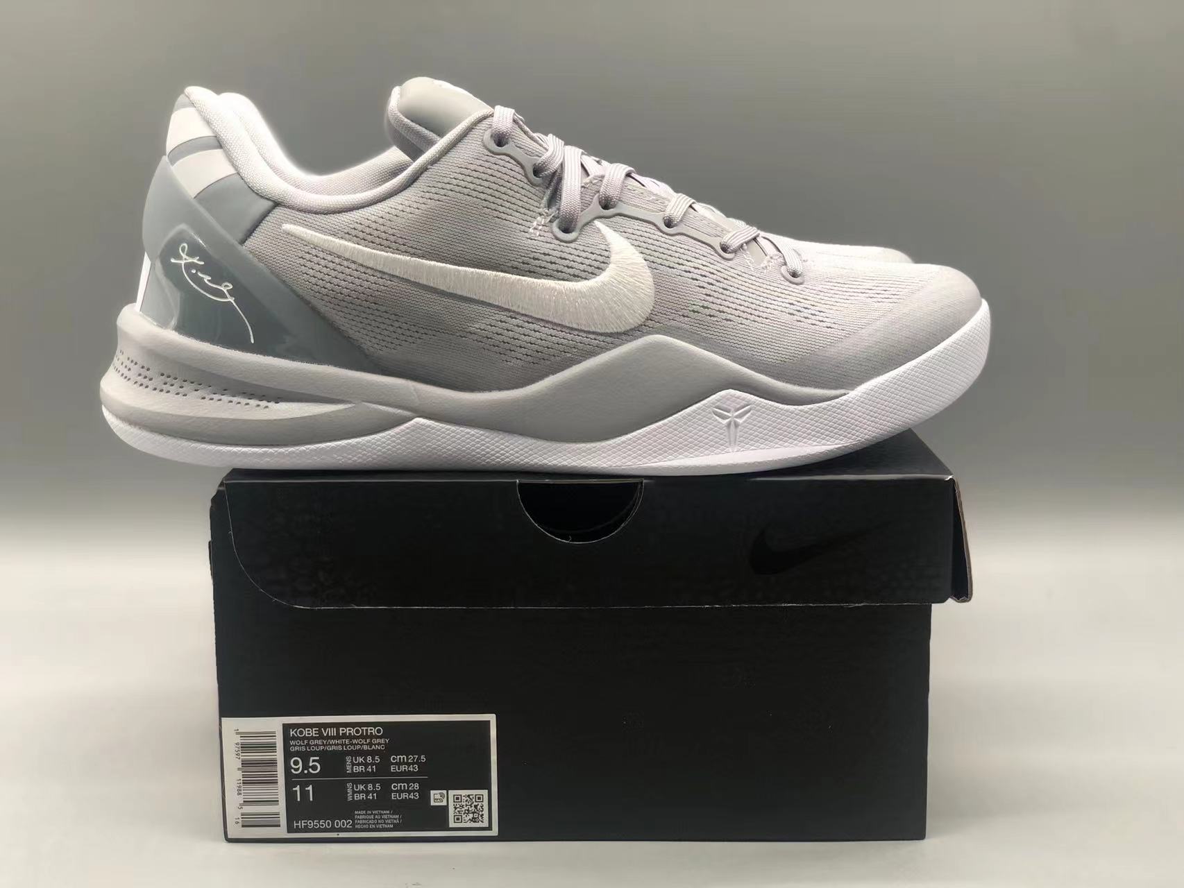 Nike Kobe 8 Protro Wolf Grey HF9550 002 Size: 40-48.5