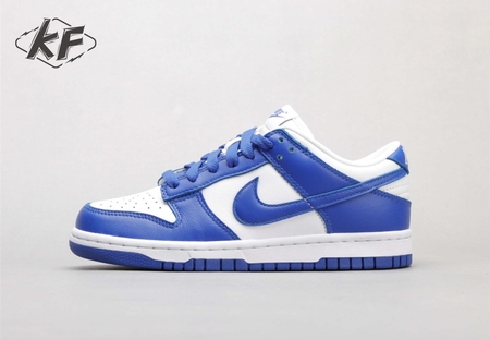 NIKE SB DUNK LOW white and blue skateboarding shoes 36-46
