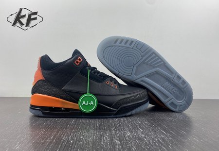Air Jordan 3 x Balvin Black Orange CK9246-551 Size:36-47.5