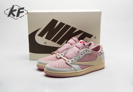 Travis Scott x Air Jordan 1 Low OG Shy Pink DM7866-600 Size 36-44